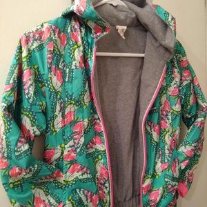 Cat & Jack butterfly hooded jacket, jersey lined